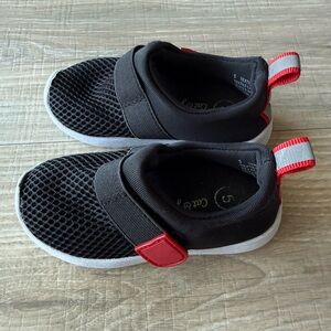 Cat & Jack Black Sneakers with Red Highlights